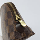 LOUIS VUITTON Damier Ebene Pochette Cosmetic PM Pouch N47516 LV Auth BA9612-8