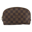 LOUIS VUITTON Damier Ebene Pochette Cosmetic PM Pouch N47516 LV Auth BA9612-13
