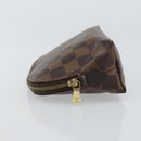 LOUIS VUITTON Damier Ebene Pochette Cosmetic PM Pouch N47516 LV Auth BA9612-4