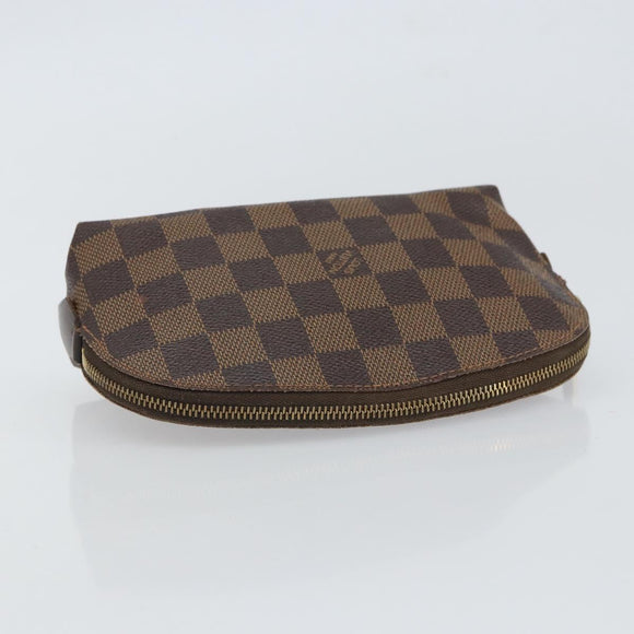 LOUIS VUITTON Damier Ebene Pochette Cosmetic PM Pouch N47516 LV Auth BA9612