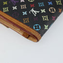LOUIS VUITTON Monogram Multicolor Porte Tresor Wallet Black M92658 Auth BA9622-16