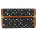 LOUIS VUITTON Monogram Multicolor Porte Tresor Wallet Black M92658 Auth BA9622-13