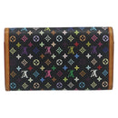 LOUIS VUITTON Monogram Multicolor Porte Tresor Wallet Black M92658 Auth BA9622-2