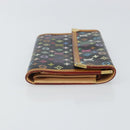 LOUIS VUITTON Monogram Multicolor Porte Tresor Wallet Black M92658 Auth BA9622-3