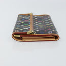 LOUIS VUITTON Monogram Multicolor Porte Tresor Wallet Black M92658 Auth BA9622-4