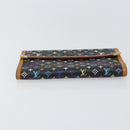 LOUIS VUITTON Monogram Multicolor Porte Tresor Wallet Black M92658 Auth BA9622-6