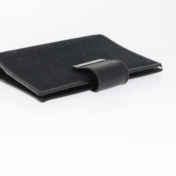 BVLGARI Gucci Louis Vuitton GG Canvas Wallet Leather 3 Set Black Auth BA9633