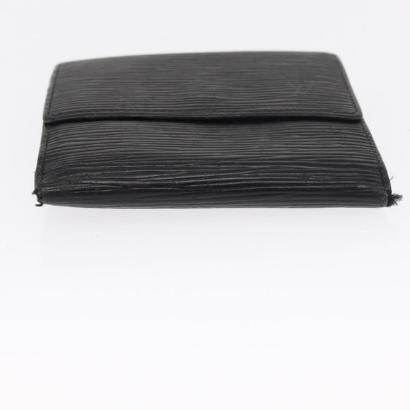 BVLGARI Gucci Louis Vuitton GG Canvas Wallet Leather 3 Set Black Auth BA9633