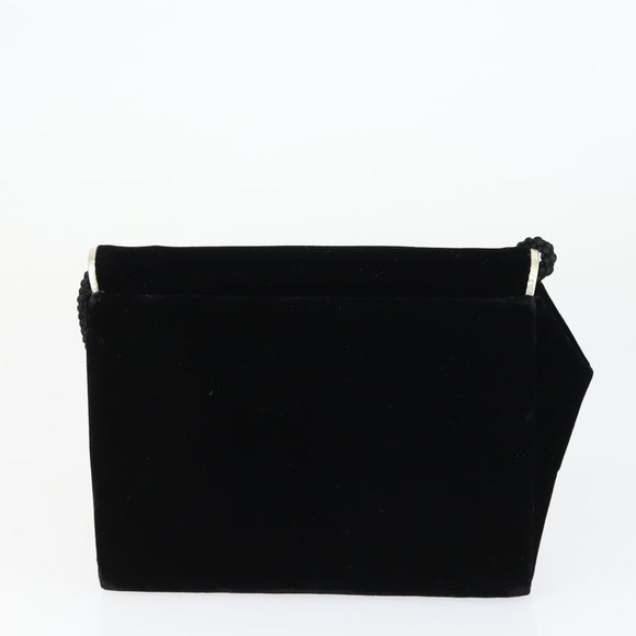 GIVENCHY Loewe Shoulder Bag Suede Velour Leather 3 Set Black Beige Auth BA9635