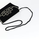 GIVENCHY Loewe Shoulder Bag Suede Velour Leather 3 Set Black Beige Auth BA9635-12