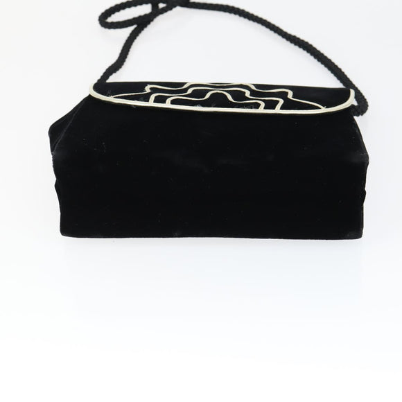 GIVENCHY Loewe Shoulder Bag Suede Velour Leather 3 Set Black Beige Auth BA9635