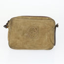 GIVENCHY Loewe Shoulder Bag Suede Velour Leather 3 Set Black Beige Auth BA9635-16