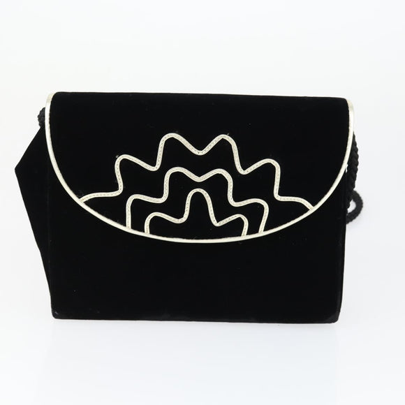 GIVENCHY Loewe Shoulder Bag Suede Velour Leather 3 Set Black Beige Auth BA9635