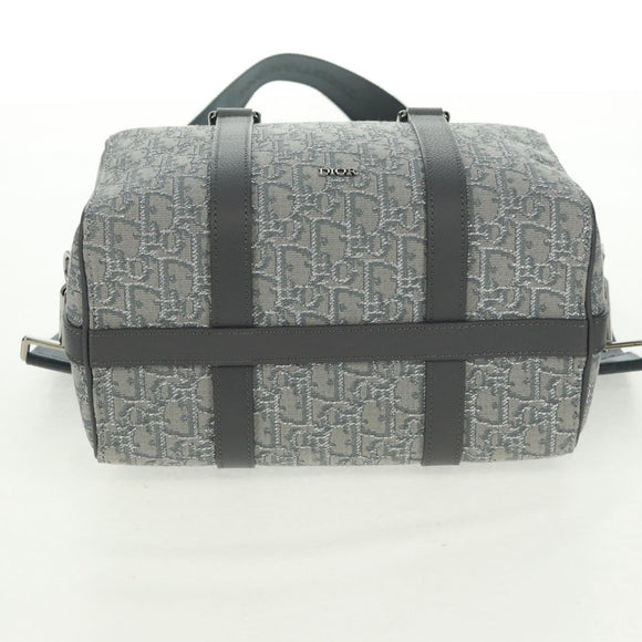 Christian Dior Trotter Canvas Rango 26 Hand Bag 2way Gray Silver Auth BA9637SM