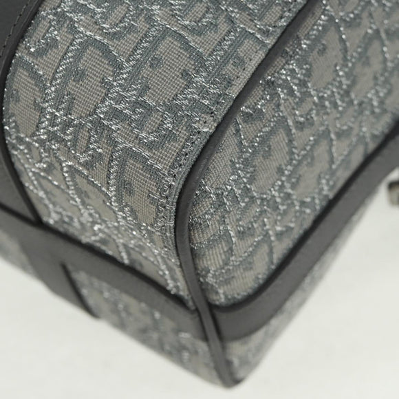 Christian Dior Trotter Canvas Rango 26 Hand Bag 2way Gray Silver Auth BA9637SM