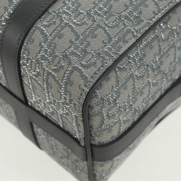Christian Dior Trotter Canvas Rango 26 Hand Bag 2way Gray Silver Auth BA9637SM