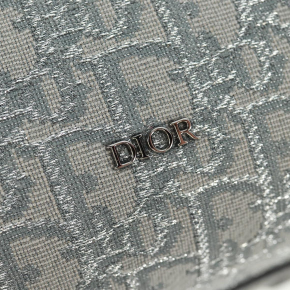 Christian Dior Trotter Canvas Rango 26 Hand Bag 2way Gray Silver Auth BA9637SM