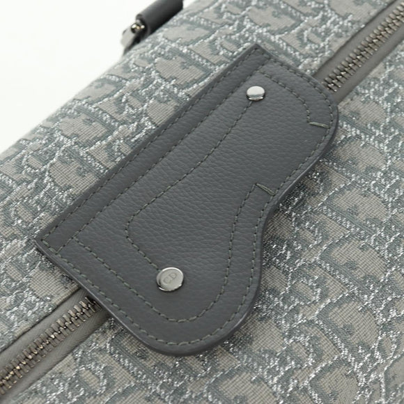 Christian Dior Trotter Canvas Rango 26 Hand Bag 2way Gray Silver Auth BA9637SM