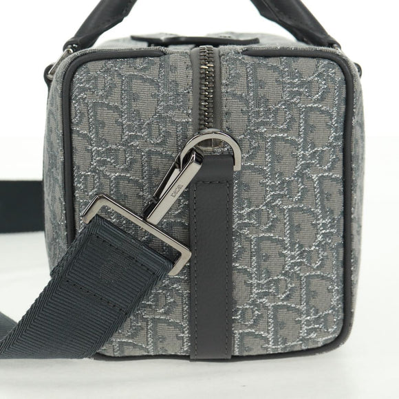 Christian Dior Trotter Canvas Rango 26 Hand Bag 2way Gray Silver Auth BA9637SM