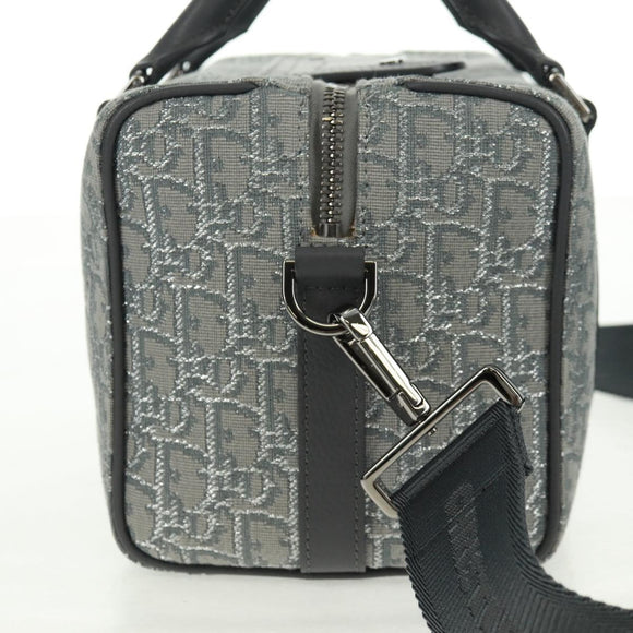 Christian Dior Trotter Canvas Rango 26 Hand Bag 2way Gray Silver Auth BA9637SM