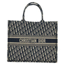 Christian Dior Trotter Canvas Book Tote Large Tote Bag Navy Auth BA9638SAM-13