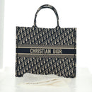 Christian Dior Trotter Canvas Book Tote Large Tote Bag Navy Auth BA9638SAM-12