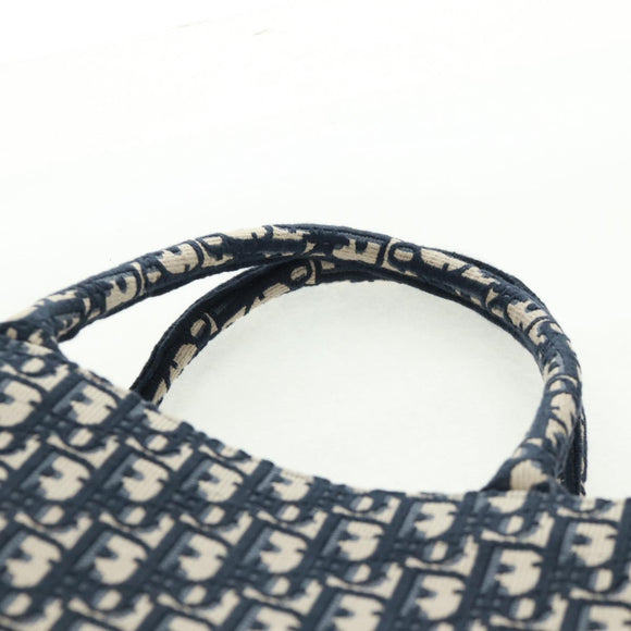 Christian Dior Trotter Canvas Book Tote Large Tote Bag Navy Auth BA9638SAM