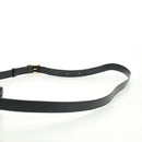 CELINE Triomphe Medium Messenger bag Shoulder Bag PVC Black Gold Auth BA9639M-10