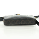 CELINE Triomphe Medium Messenger bag Shoulder Bag PVC Black Gold Auth BA9639M-11
