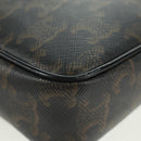 CELINE Triomphe Medium Messenger bag Shoulder Bag PVC Black Gold Auth BA9639M-12