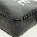 CELINE Triomphe Medium Messenger bag Shoulder Bag PVC Black Gold Auth BA9639M-13