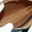 CELINE Triomphe Medium Messenger bag Shoulder Bag PVC Black Gold Auth BA9639M-18