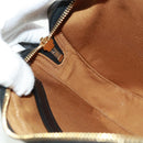 CELINE Triomphe Medium Messenger bag Shoulder Bag PVC Black Gold Auth BA9639M-20