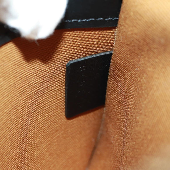 CELINE Triomphe Medium Messenger bag Shoulder Bag PVC Black Gold Auth BA9639M