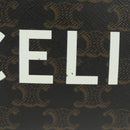 CELINE Triomphe Medium Messenger bag Shoulder Bag PVC Black Gold Auth BA9639M-3