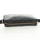 CELINE Triomphe Medium Messenger bag Shoulder Bag PVC Black Gold Auth BA9639M-7