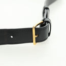 CELINE Triomphe Medium Messenger bag Shoulder Bag PVC Black Gold Auth BA9639M-9