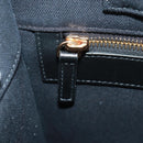 VERSACE Hand Bag Canvas 2way Black Gold Auth BA9642SAM-24