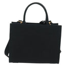 VERSACE Hand Bag Canvas 2way Black Gold Auth BA9642SAM-3