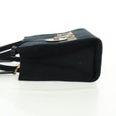 VERSACE Hand Bag Canvas 2way Black Gold Auth BA9642SAM-4