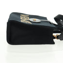 VERSACE Hand Bag Canvas 2way Black Gold Auth BA9642SAM-6
