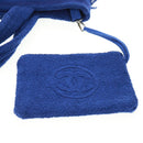CHANEL Decacoco Beach Bag Hand Bag Pile Blue CC Auth BA9644SAV-18