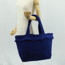 CHANEL Decacoco Beach Bag Hand Bag Pile Blue CC Auth BA9644SAV-25
