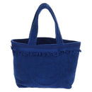 CHANEL Decacoco Beach Bag Hand Bag Pile Blue CC Auth BA9644SAV-2