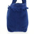 CHANEL Decacoco Beach Bag Hand Bag Pile Blue CC Auth BA9644SAV-4