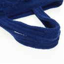 CHANEL Decacoco Beach Bag Hand Bag Pile Blue CC Auth BA9644SAV-7