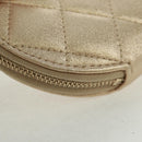 CHANEL Matelasse Air Pods Case 2024 Year Gift Lamb Skin Gold CC Auth BA9648SM-10