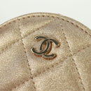 CHANEL Matelasse Air Pods Case 2024 Year Gift Lamb Skin Gold CC Auth BA9648SM-12