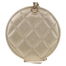 CHANEL Matelasse Air Pods Case 2024 Year Gift Lamb Skin Gold CC Auth BA9648SM-3