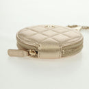 CHANEL Matelasse Air Pods Case 2024 Year Gift Lamb Skin Gold CC Auth BA9648SM-7